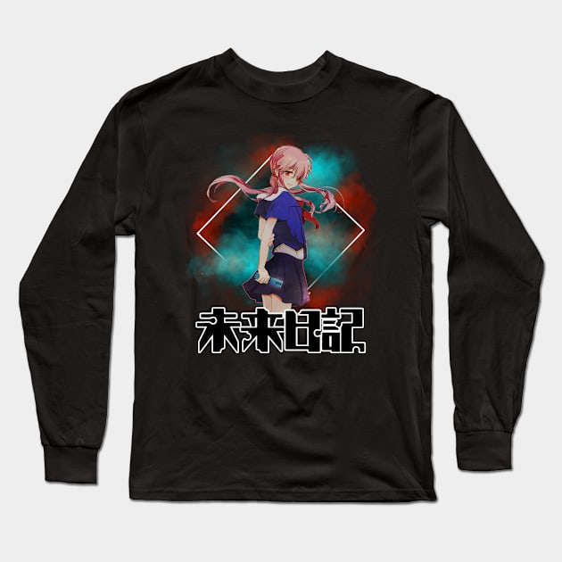 Yuno Gasai Love, Loyalty, And Madness Long Sleeve T-Shirt by A Cyborg Fairy